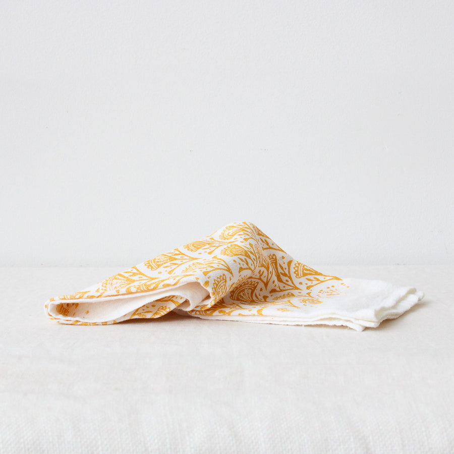 Goldenrod Floral Tea Towel